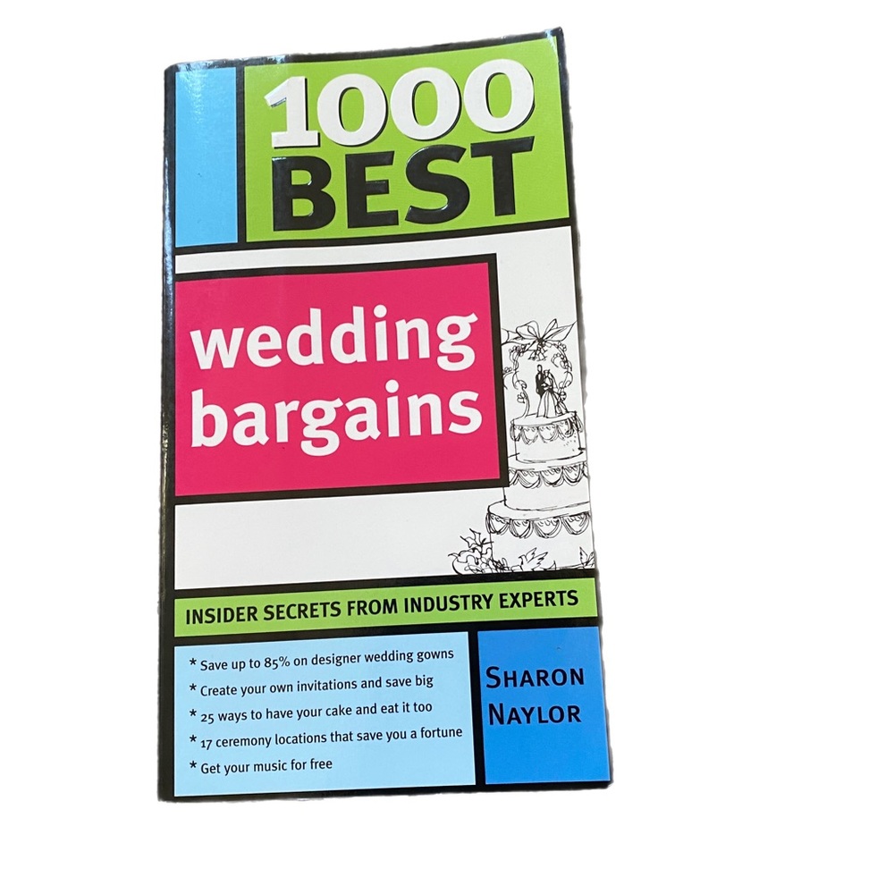 Paper back wedding planning book